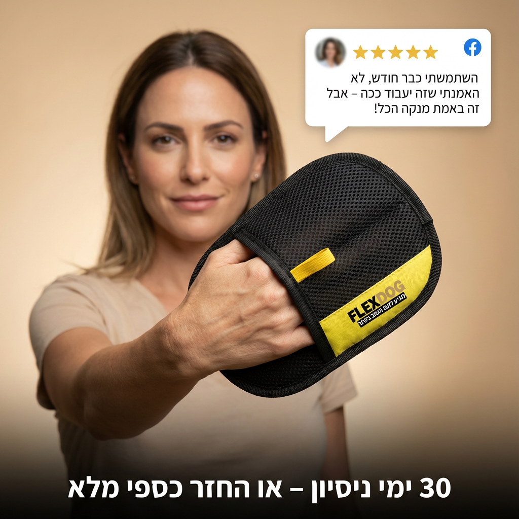 הכפפה החכמה להסרת שיער לכלבים וחתולים