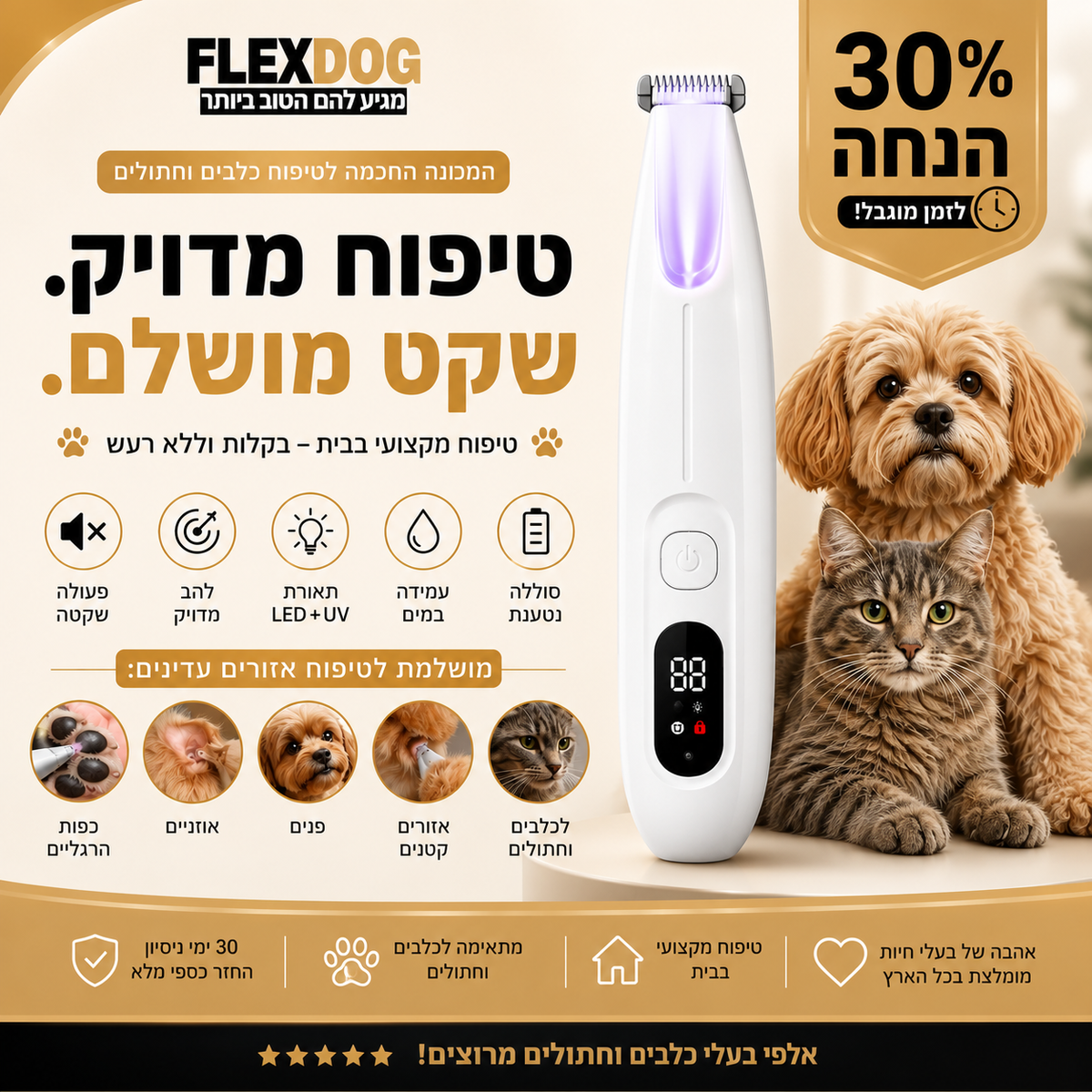 המכונה החכמה לטיפוח ותספורת לכלבים וחתולים